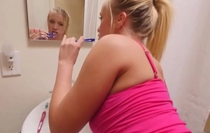 Brushing teeth stepsister roger
