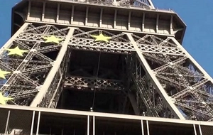 Eiffel tower unreasonable public sex threesome group orgy with a cute girl coupled with 2 hung guys jostling their schlongs in her mouth for a orall-service coupled with sticking their big schlongs in her mean young wet pussy in the middle of a day in front of everyone