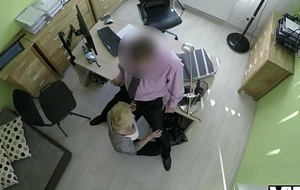Vip4k magnificent son swallows cock together with gets team-fucked in office
