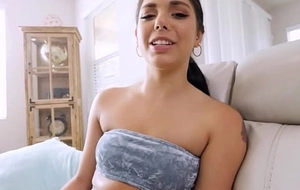 Young thick latina step sister gina valentina sex with step brother on couch pov