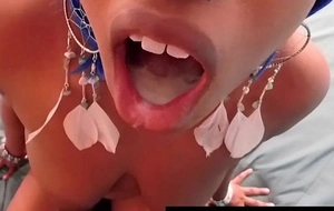 Innocent black step daughter mouth sprayed with hot load of semen by step dad sheisnovember large tits out with mouth open be worthwhile for horny pop pumping cock come into possession of her mouth thither her bedchamber by msnovember