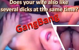 Gangbang - does your wife around addition to like several dicks at the same time - slut together with cuckold really amateurs - complete around overheated