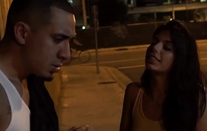 Young latina gina valentina directed up with the addition of banged in back alley