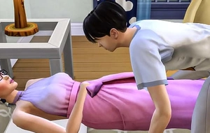 Oriental kin sneaks into his sister's bed after masturbating round front of the computer - Oriental family