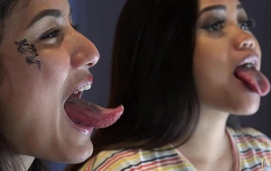 Incredible tongue fetish