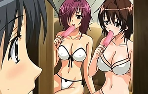 Sisters spied on by their comport oneself brother hentai