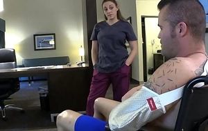 Nurse milf mom soothes injured son part 1