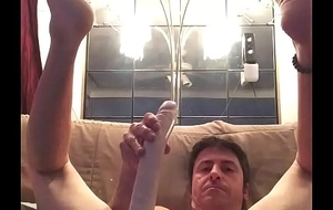 Using my sisters speculum to stretch my butthole and dildoing my ass