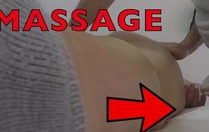 Massage hidden camera records big mother groping masseur's dick