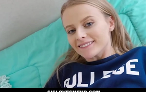 Blonde Tiny Teen Stepsister Paris White Punished By Stepbrother For Debilitating His College Shirt POV