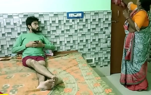Indian teen boy shagging with hot beautiful maid Bhabhi! Uncut homemade sex