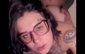 Geek girl in glasses fucking in from behind