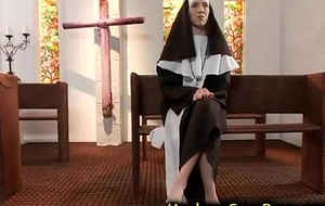 Nun double penetration fucked in Church