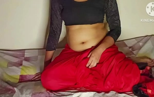 Big ass beautiful Desi lal sari bhabhi enjoyment from in doggy style unconnected with devar.