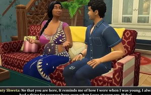 Desi Saree widow aunty got fucked off out of one's mind her son's friend