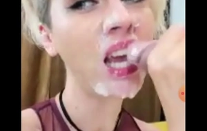 White girl Loves Sloppy DeepThroat MilkyBabes