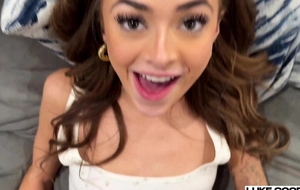 Petite StepSis Nikki Nicole Tricked Purchase Fucking During Movie