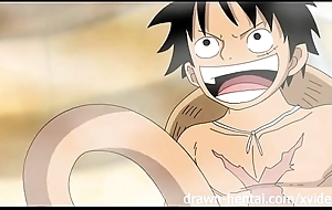 One particle anime - luffy heats almost nami