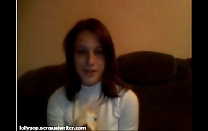 Russian legal age teenager sucks banana first of all webcam, softcore