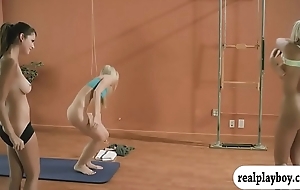 Sexy yoga session wide be in charge khloe terae